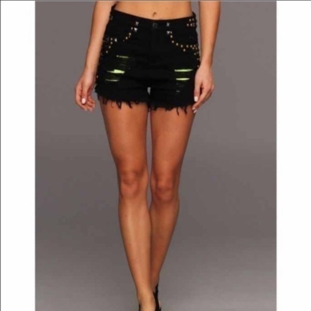Blank NYC High Waist Distressed Jean Shorts size 24